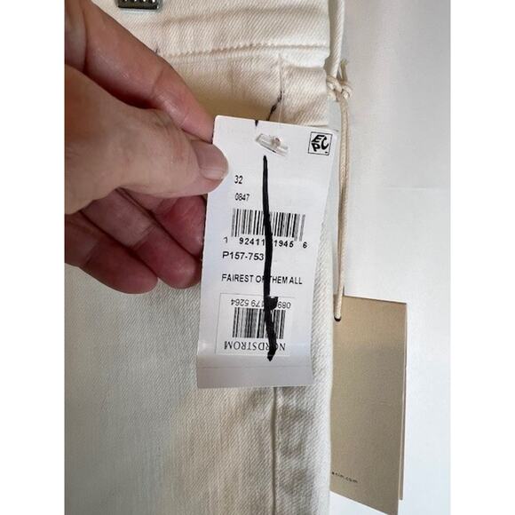 Mother Lil Insider Crop Step Fray Fairest Of Them All Jean Sz 32 White - Picture 8 of 10